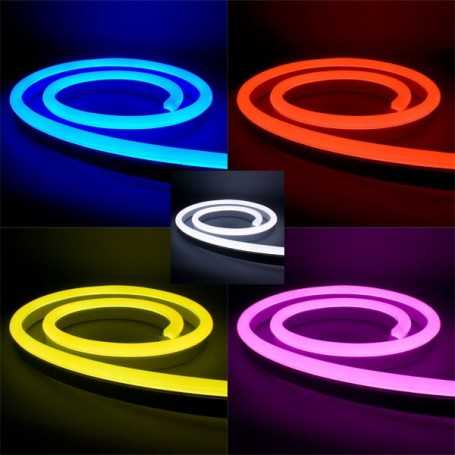 Néon LED Bulbe RGB changement de couleur 24V étanche 5m. Qualité PREMIUM