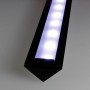 KIT profilé LED aluminium TRIO encastrable NOIR de 1m avec diffuseur givré