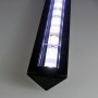 KIT profilé LED aluminium TRIO encastrable NOIR de 1m avec diffuseur transparent