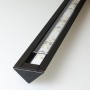 KIT profilé LED aluminium TRIO encastrable NOIR de 1m avec diffuseur transparent