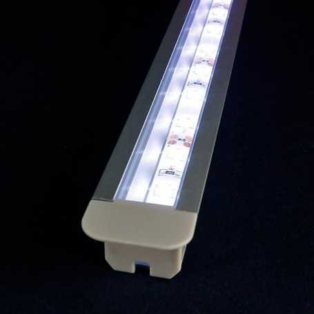 KIT profilé LED aluminium DEEP de 1m avec diffuseur transparent