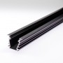 KIT profilé LED aluminium DEEP NOIR de 1m avec diffuseur transparent
