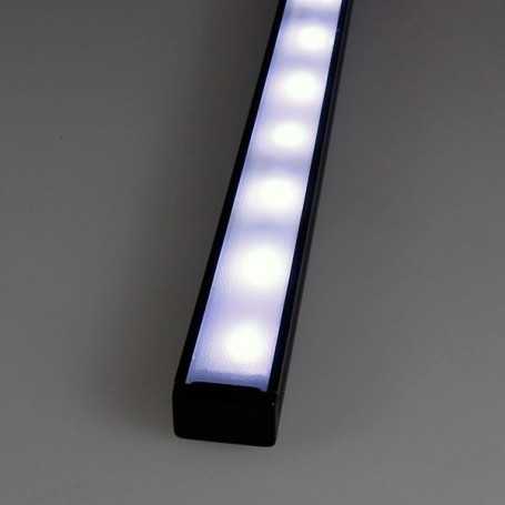 KIT profilé LED aluminium SLIM NOIR de 1m avec diffuseur givré