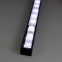 KIT profilé LED aluminium SLIM NOIR de 1m avec diffuseur givré
