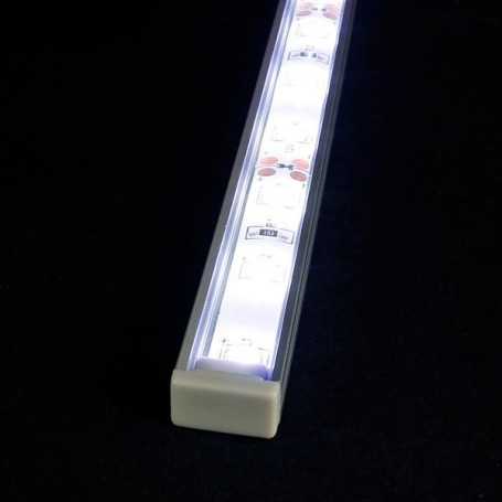 KIT profilé LED aluminium SLIM de 1m avec diffuseur transparent