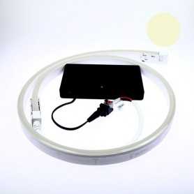 Néon LED flexible 5m blanc chaud avec boîtier piles