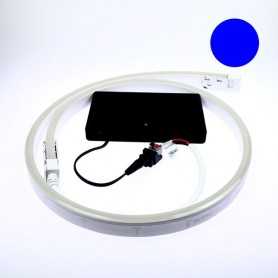 Néon LED flexible 2m bleu avec boîtier piles