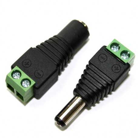 Connecteur led jack kit male + femelle