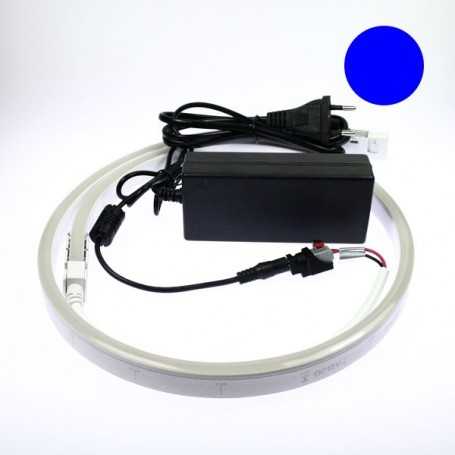Néon LED flexible 3m bleu avec alimentation 220V