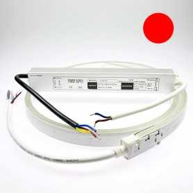 Néon LED flexible 3m rouge avec alimentation 220V étanche