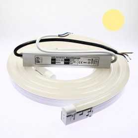 Kit néon LED bulbe blanc chaud 4m avec alimentation 220V étanche