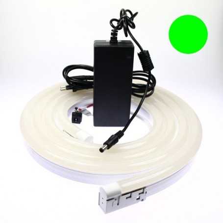Kit néon LED bulbe vert 3m avec alimentation 220V