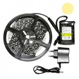 Kit bande LED blanc chaud 60LED/m étanche 2m50 avec batterie 4200mAh