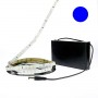 Kit bande LED bleue 60LED/m IP20 2m50 avec boitier piles