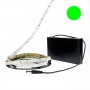 Kit bande LED verte 60LED/m IP20 5m avec boitier piles