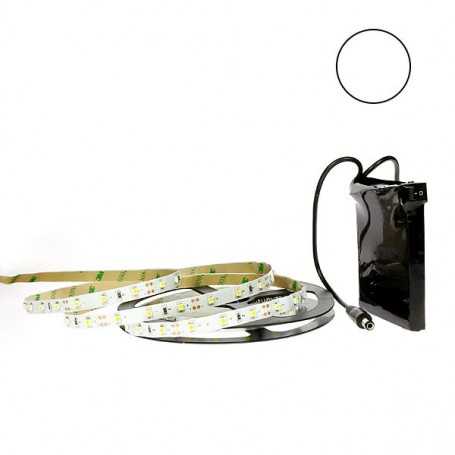 Kit bande LED blanche 60LED/m IP20 2m50 avec batterie 1800mAh