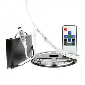 Kit ruban LED RGB 30LED/m IP20 5m mini contrôleur RF avec boitier piles