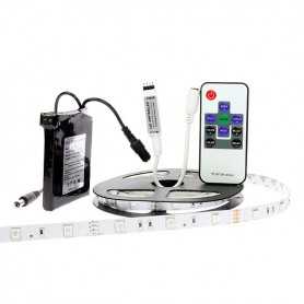 Kit ruban LED RGB 30LED/m IP20 2m50 mini contrôleur RF avec batterie 1800mAh