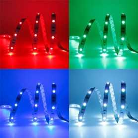 Kit ruban LED RGB 30LED/m IP20 5m contrôleur 24 touches 220V