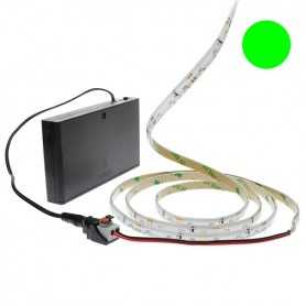 Pack bande led éclairage latéral vert avec boîtier piles