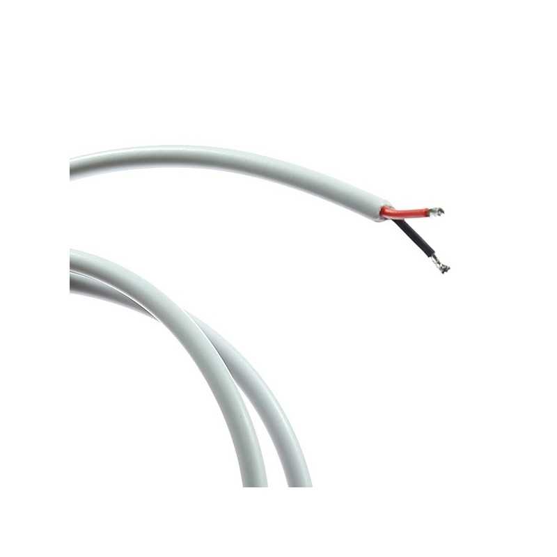Câble électrique gainé blanc 2x0,5 mm² pour ruban LED monocouleur