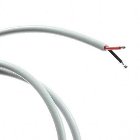 Câble électrique gainé blanc 2x0,5 mm² pour ruban LED monocouleur