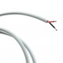 Câble électrique gainé blanc 2x0,5 mm² pour ruban LED monocouleur