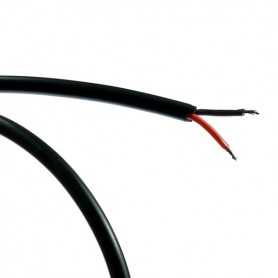 Câble électrique gainé noir 2x0,5 mm² pour ruban LED monocouleur