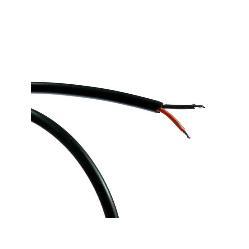 Câble électrique gainé noir 2x0,5 mm² pour ruban LED monocouleur