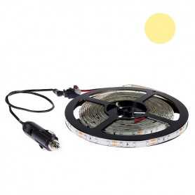 Led flexible blanc chaud kit tuning auto avec prise allume cigare