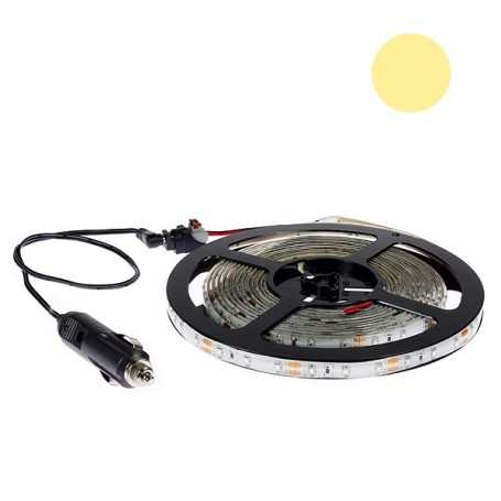 Led flexible blanc chaud kit tuning auto avec prise allume cigare