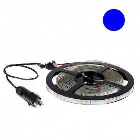Led flexible bleu kit tuning auto avec prise allume cigare