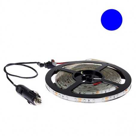 Led flexible bleu kit tuning auto avec prise allume cigare