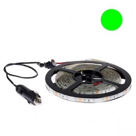 Led flexible vert kit tuning auto avec prise allume cigare