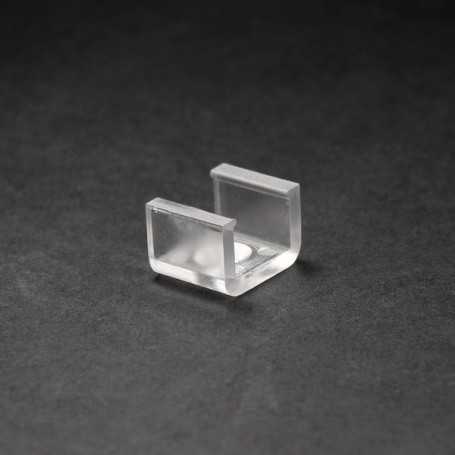 U de fixation transparent pour ruban led néon