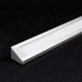 KIT profilé LED CORNER L en aluminium de 1m avec diffuseur blanc