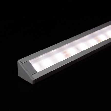 KIT profilé LED CORNER L en aluminium de 1m avec diffuseur givré