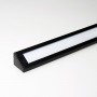 KIT profilé LED CORNER L en aluminium NOIR de 1m avec diffuseur blanc