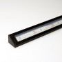 KIT profilé LED CORNER L en aluminium NOIR de 1m avec diffuseur givré