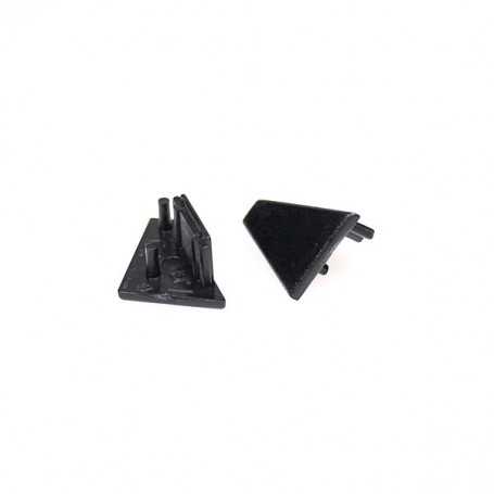 Bouchons de terminaison NOIR pour profilé led d'angle (x2)