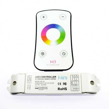 Kit contrôleur RGB radiofréquence avec télécommande tactile. Qualité premium