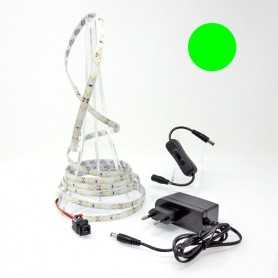 Ruban led vert de 2,5m avec interrupteur et alimentation secteur