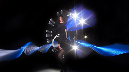 Bande led utilis&eacute;e en Light Painting
