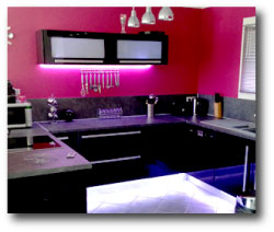 Led flexible cuisine aménagée