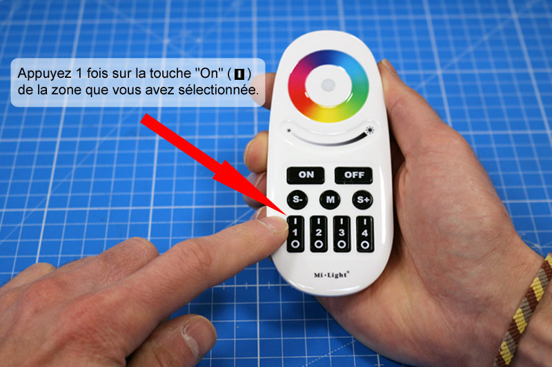 Appairage de la télécommande au contrôleur RGB