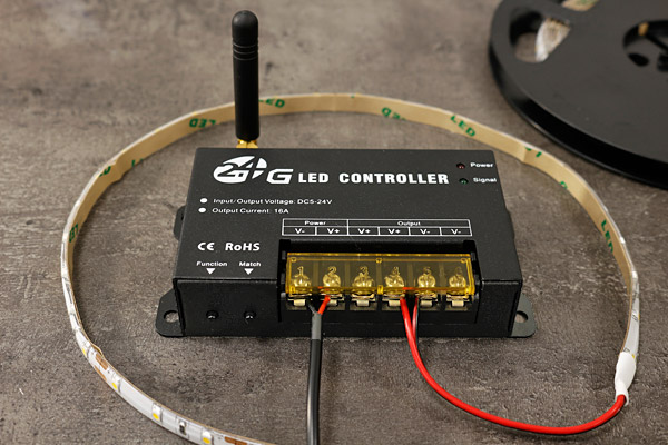 Branchement électrique du variateur led multizone