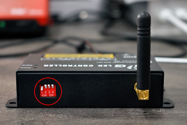 Sélection d'une zone via un DIP switch