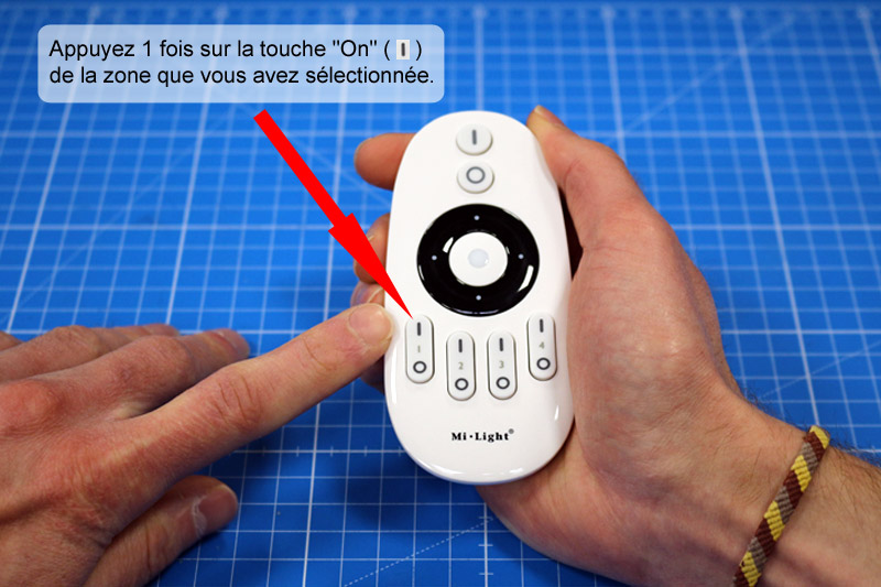 Appairage de la télécommande avec le variateur LED.
