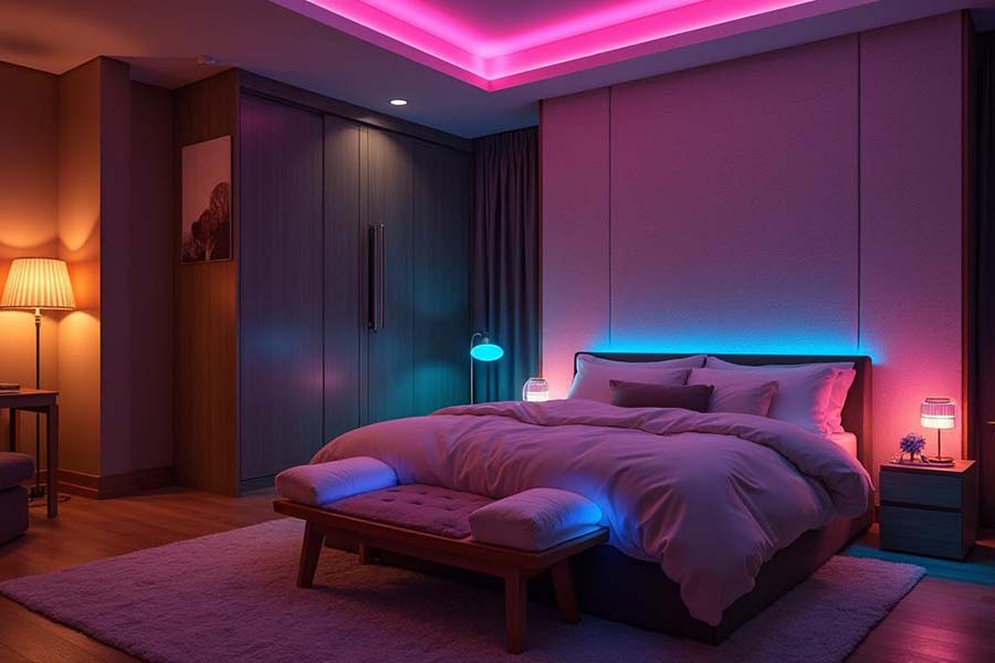 Ruban LED chambre