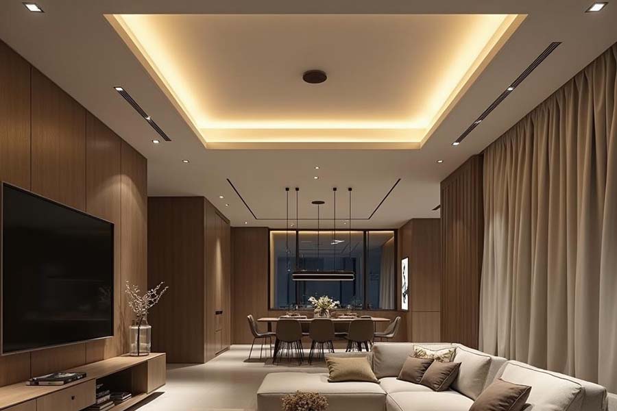 Ruban LED plafond
